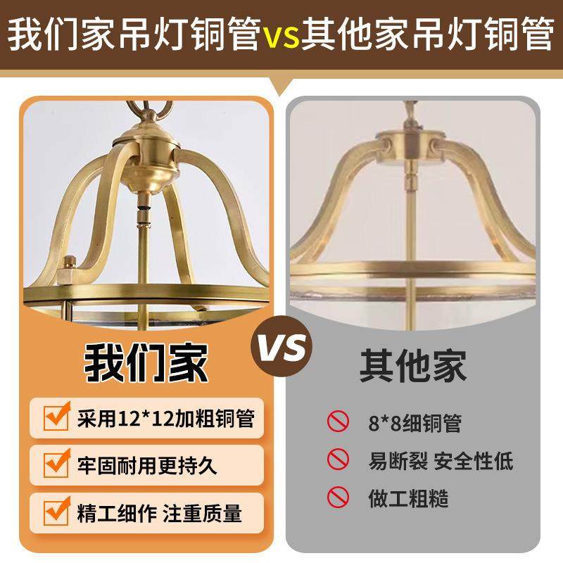 美式全铜吊灯家用玄关卧室客厅餐厅楼梯复古鸟笼吊灯灯具,淘宝优惠券,粉丝福利购,淘宝优惠卷