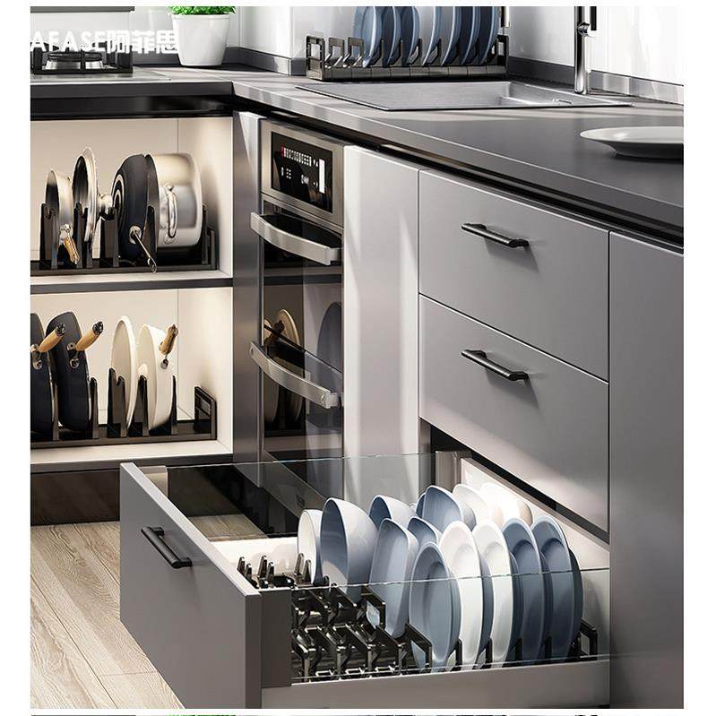 厨房碗架碟架太空铝厨柜内置碗盘沥水架家用抽屉碗碟盘子收纳架子,淘宝优惠券,粉丝福利购,淘宝优惠卷
