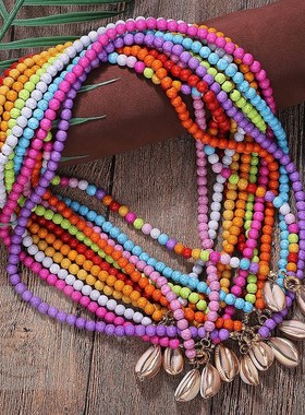 -Temperament Vacation Dating Scallop Neckl Fashion Ball Chai