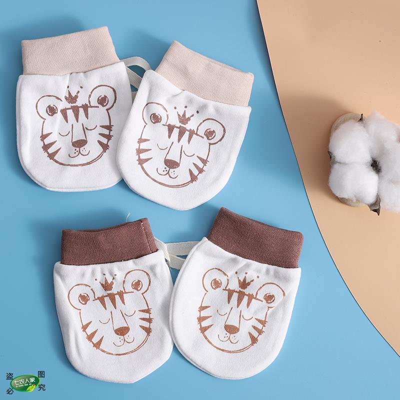 0一3个月婴儿手套新生防抓脸防吃手神器宝宝爬行防啃咬护手套调节 - 图2