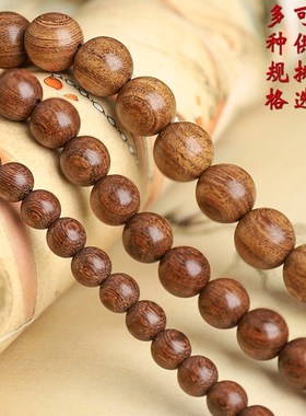 佛珠戴脖子的金丝檀佛珠手串檀木盘玩女士文玩男款戴脖子檀香10