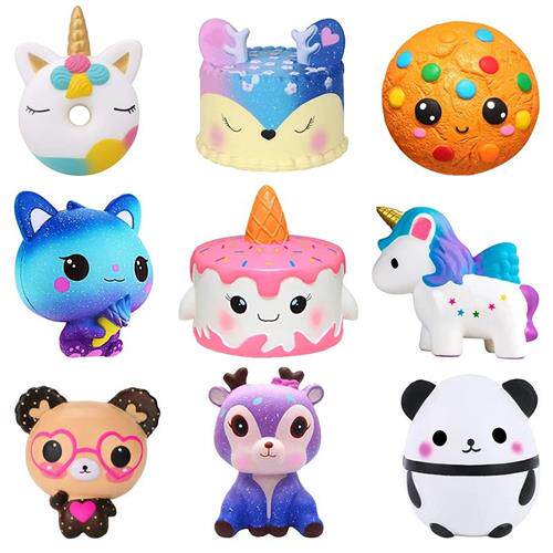 极速Jumbo   Unicorn Horse Cake Deer Animal Panda Squishies S - 图0