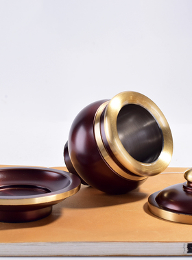 黄铜圣水杯供佛前净水杯贡财神关公铜茶杯酒杯供佛用品心经杯摆件