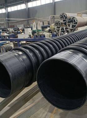 HDPE缠绕管增强B型管壁管聚乙烯缠绕波纹管市政管排污管pe克拉管