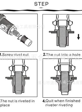 速豹BT-605手动拉铆枪拉铆钉枪公英制拉姆头拉帽500螺母盒装