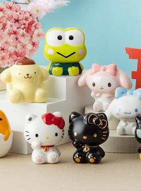 hellokitty桌面小摆件家居陶瓷可爱卡通小公仔迷你创意客厅装饰品