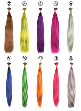 Strands of Kanekalon for Feather Hair Extensions Fake Synthe