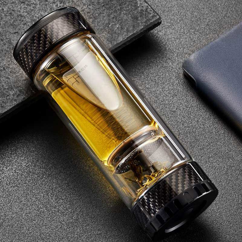 茶之恋至臻版茶水分n离泡茶杯男女便携车载杯子高档双层旋转玻璃,淘宝优惠券,粉丝福利购,淘宝优惠卷