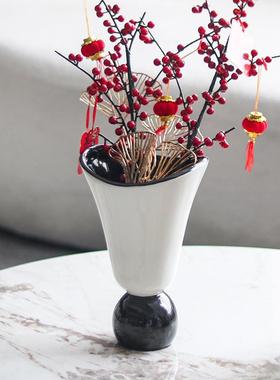 抽象几何花瓶摆件轻奢清新简约创意艺术插花花器装饰客厅玄关饰品