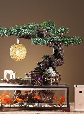 0新中式流水生财陶瓷摆件喷泉客厅办公室开业礼品