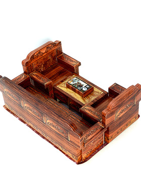 速发祭祀用品纸扎红木家私祭纸家具纸别墅纸钱葬五七周烧殡年沙发