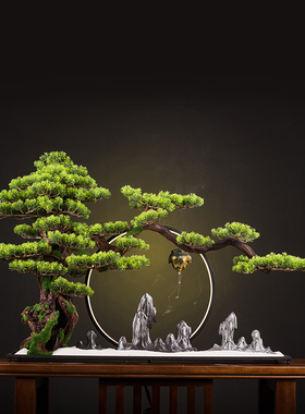 速发摆件灯圈大公迎号松装饰客厅玄关办公室摆设客司开业礼品禅意