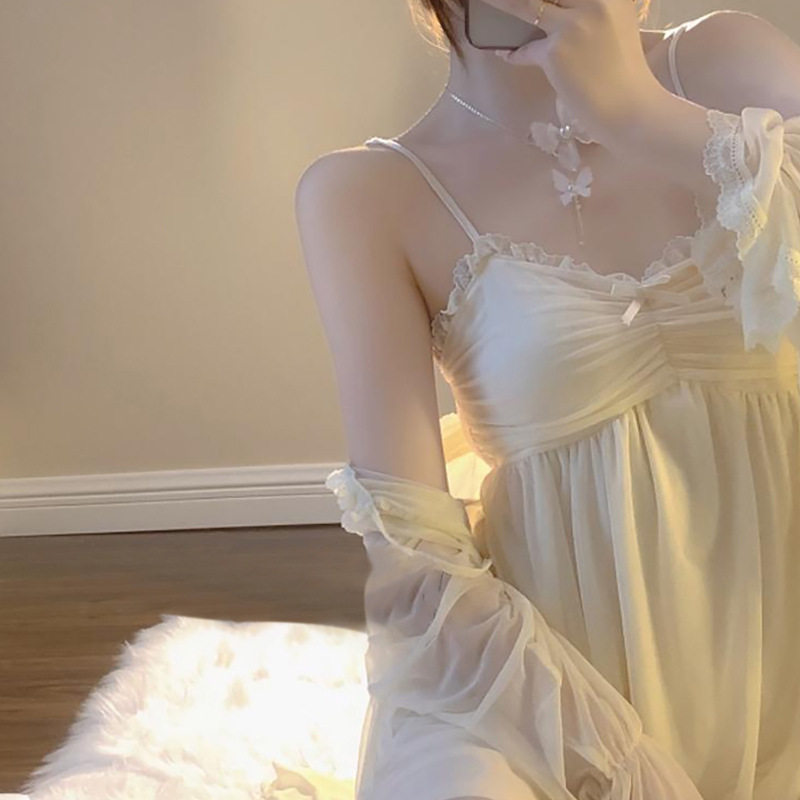 睡衣女款2025新款夏性感冰丝纯欲高级感带胸垫蕾丝吊带睡裙家居服,淘宝优惠券,粉丝福利购,淘宝优惠卷