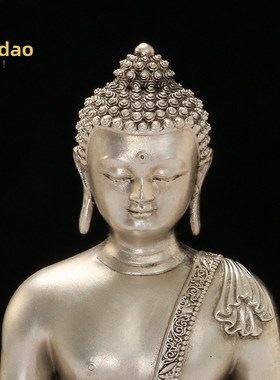 速发药师佛拜迦牟佛阿弥陀尼坐像藏传密宗家释桌面摆件白铜像