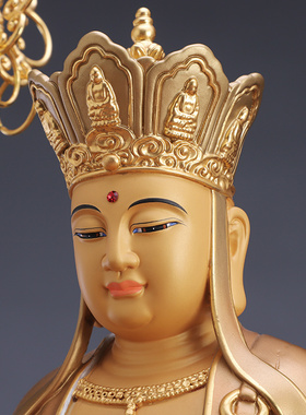 速发地藏王菩萨纯铜高温着色地莲王佛像供奉坐藏地藏王菩萨像摆件