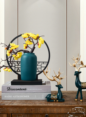 创意新中式摆件家居装饰品中国风禅意客厅玄关电视柜轻奢高档摆设