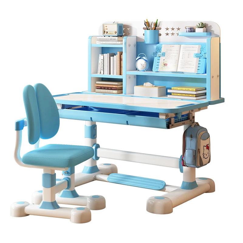 Children's study table liftable table and chair set training desk home study table primary and secondary school students study table and chair set