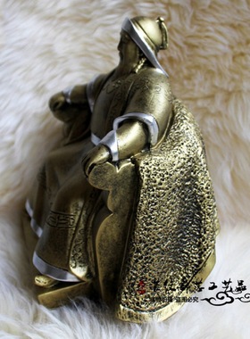 成吉思汗坐像摆件蒙古族特色装饰品摆台工艺品Q树脂摆件礼品纪念