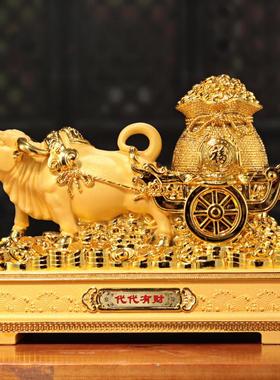 金牛摆件树脂工艺品生肖牛办公桌室家居客厅玄关保险会销商务礼品
