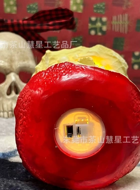 新款骷髅灯啃一口的骷髅发光灯家居装饰摆件树脂工艺