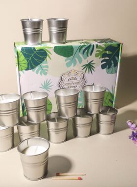 亚马逊跨境户外铁桶香茅蜡烛大豆蜡香茅油铁桶香茅香薰蜡烛