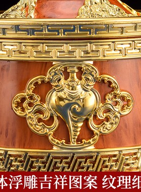 藏式糌粑盒c酸奶桶八吉祥不锈钢内胆糌粑桶糖果青稞盒客厅居家摆