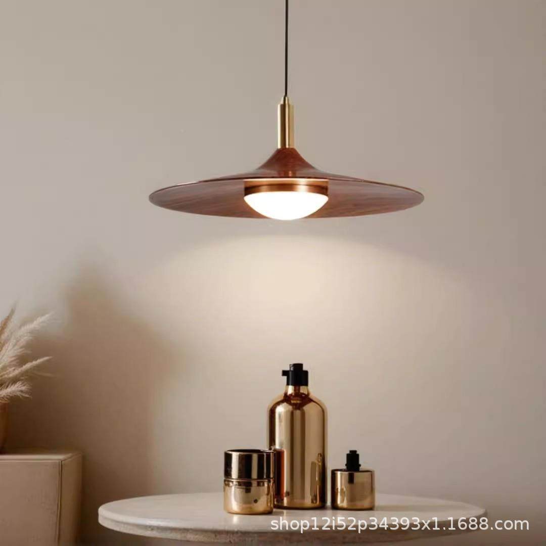 日胡式餐厅桃中古风吊灯木色简艺约个性术飞碟餐厅·卧室床头吊灯,淘宝优惠券,粉丝福利购,淘宝优惠卷