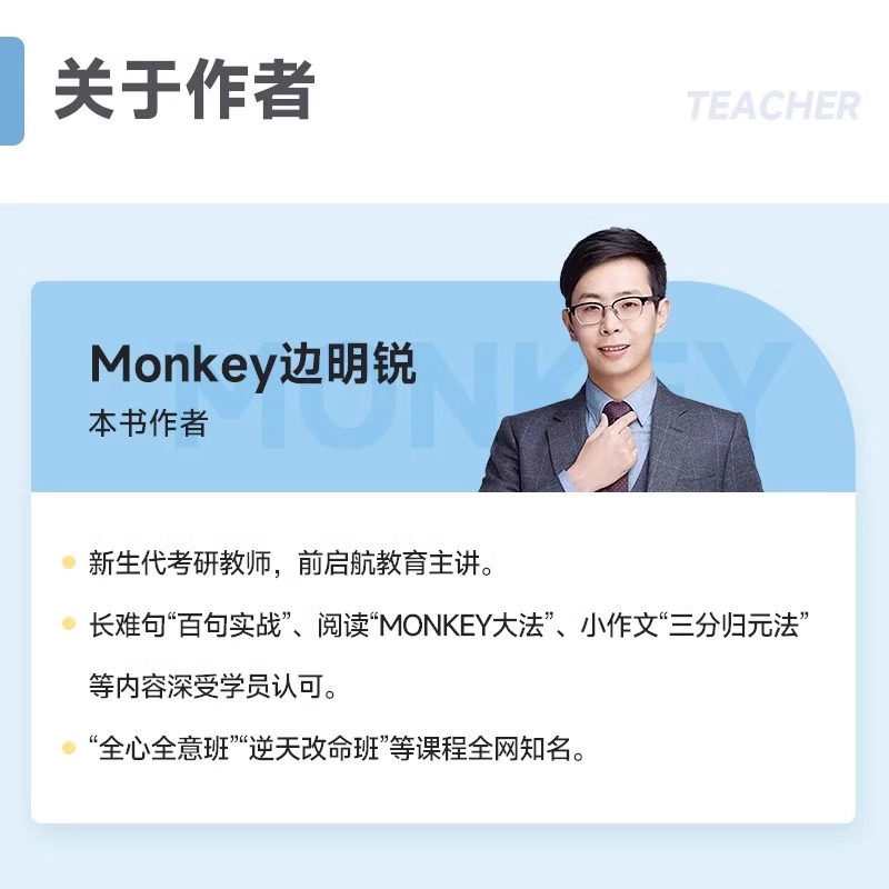 【官方正版】Monkey 锐记词汇2024考研英语核心词汇 考研英语一英语二词汇单词书 高效犀利记背考研核心单词考研英语单词书 - 图1