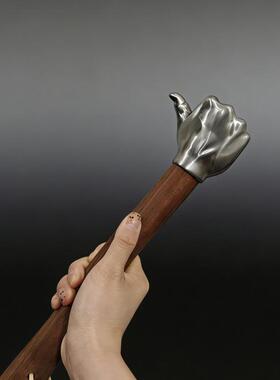 跨境不锈钢实心拳头锤户外车载防身拇指锤点赞锤摆件工艺摆件