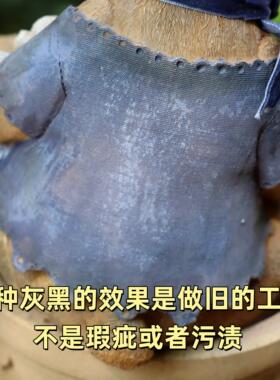 树脂日系ins原单中古风覆古玩偶布偶兔子摆件家居装饰品杂货园艺