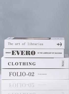 速发型饰书书摆件简约风格假书创饰品道具摆设模装装意客