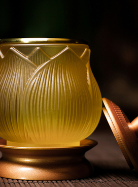 速发供具琉璃五件灯纯铜九品莲供花瓶供套供香炉供果杯圣水盘摆件