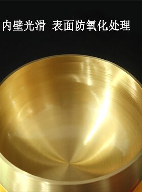 速发纯铜加磬铜磬佛音钵寺院厚庆黄铜加大日式铜厚木鱼铜庆钵法器