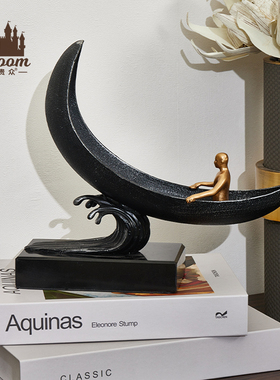 极速贵衆新中式风金属人物办公室桌面摆件家居电视柜酒柜装饰品摆