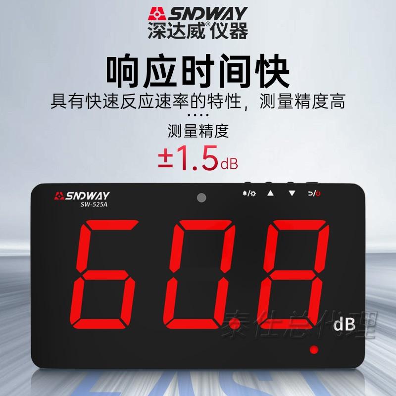 深达威SW-525A/B分贝仪检测仪家用超大屏幕壁挂式声级噪音SW525C - 图1