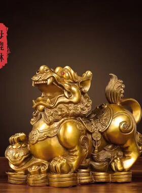 厂家供应铜貔貅金钱如意铜貔貅摆件办公室摆件工艺品