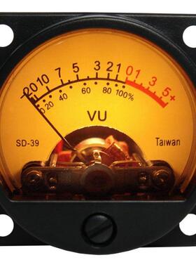 VU表头 电平表 带背光灯 暖黄光 DIY胆机功放表头 meter 黄色标牌
