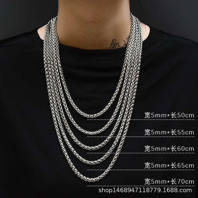 推荐Personality wild retro matching chain keel chain 304 mat - 图1