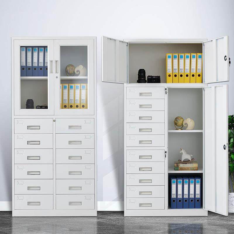 钢制多斗柜二十四斗文件柜带锁储物柜办公室收纳柜铁皮十二斗矮柜,淘宝优惠券,粉丝福利购,淘宝优惠卷