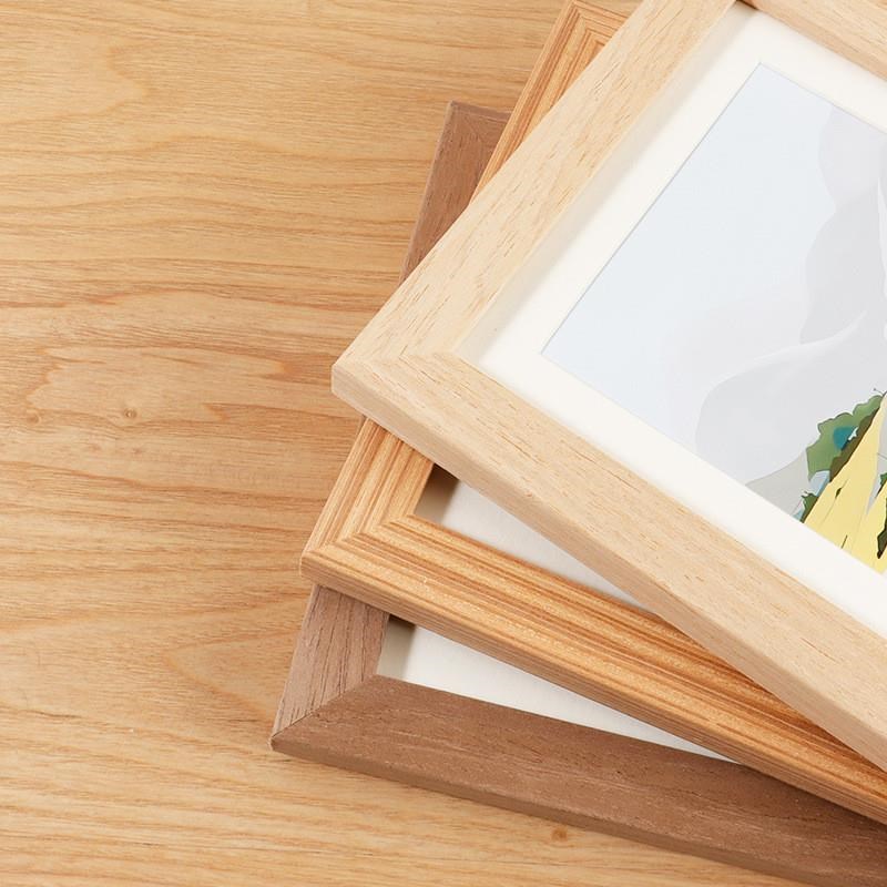 实木相框摆台a3a4木质油画棒寸6寸7寸8寸10寸正方形挂墙画框 - 图1