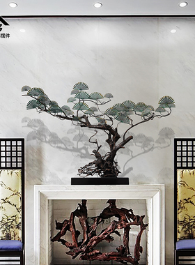 玄关摆件铁艺金属雕塑样品屋展示中心酒店大堂会所大厅摆设装饰品