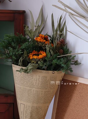 好货教师节送老师礼物向日葵干花花束勿忘我真花毕业拍照装饰桌面