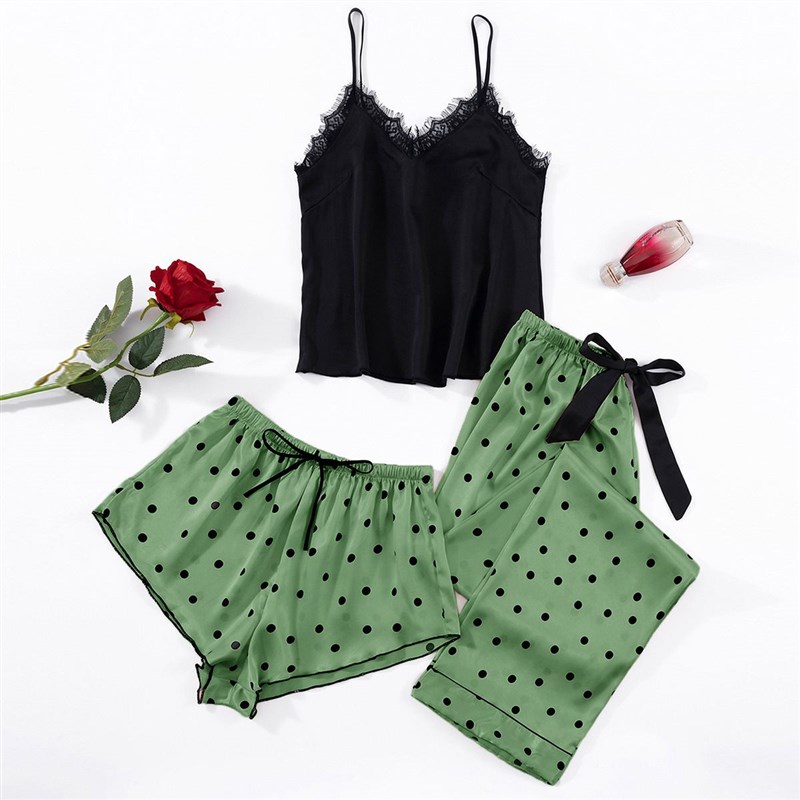 网红Women's home clothes suit thin casual pajamas women