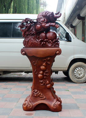 鸿运高升牛摆件开业乔迁礼品招财牛落地摆件办公室装饰品生肖牛