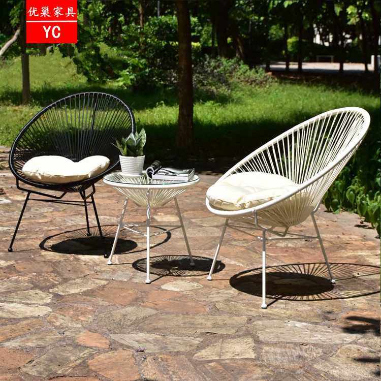 新款直销阳台椅子茶几三件套创意休闲桌椅套件组合个性铁艺藤桌椅,淘宝优惠券,粉丝福利购,淘宝优惠卷