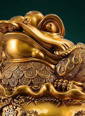 新款直销八方来财金蟾摆件办公室前台收银台装饰摆件公司店铺乔迁