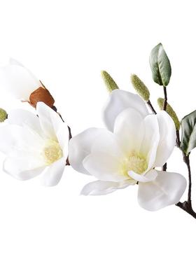 新款直销现代玉兰花干花仿真花客厅餐桌茶几插花假花家居装饰品办