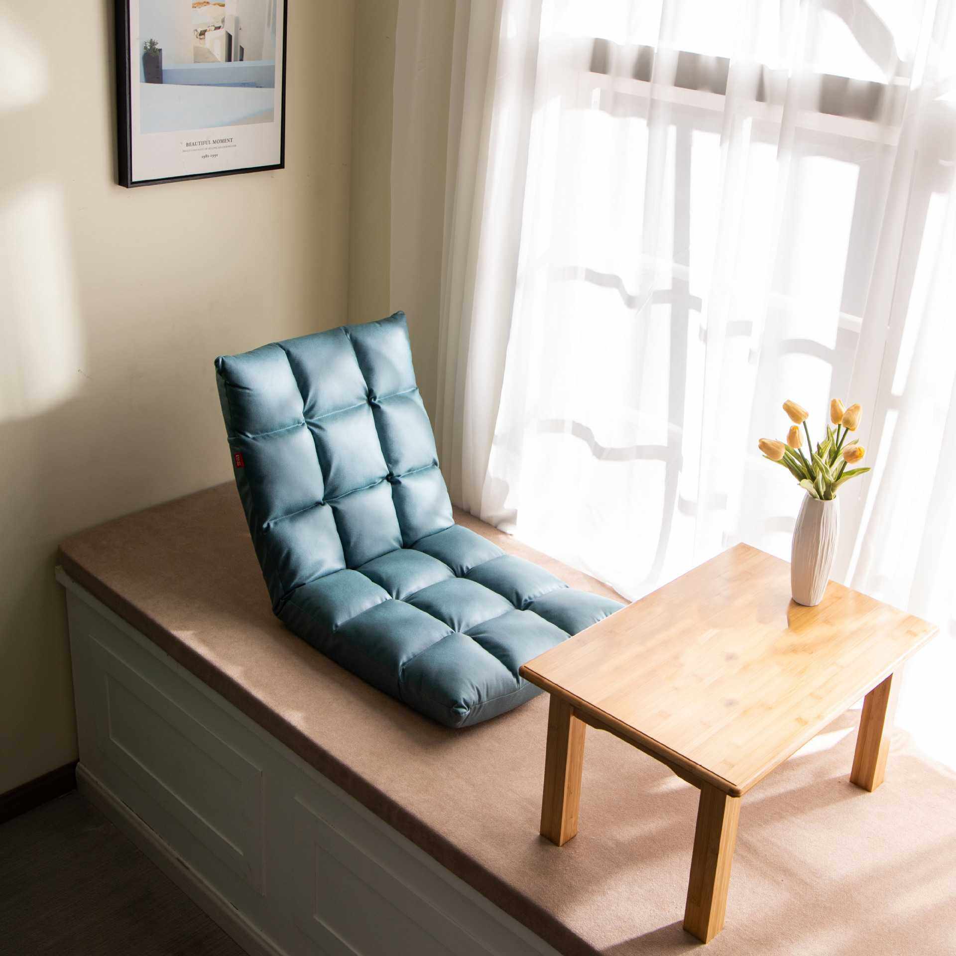 新款直销日式地板懒人沙发飘窗榻榻米床上靠背椅子科技布乳胶出品,淘宝优惠券,粉丝福利购,淘宝优惠卷