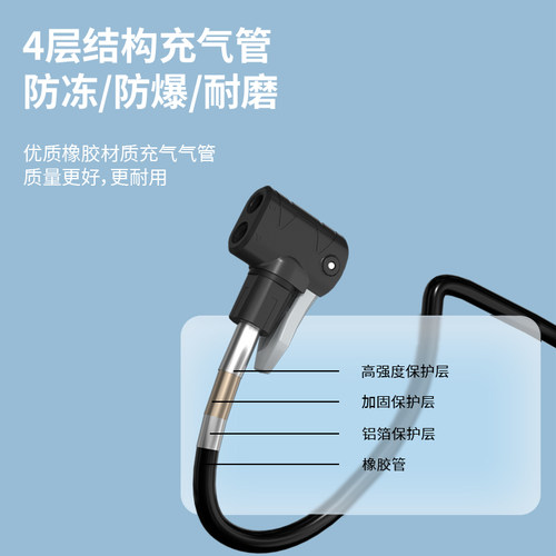 Veltuno自行车打气筒高压160PSI山地公路车通用汽车高压充气泵 - 图3