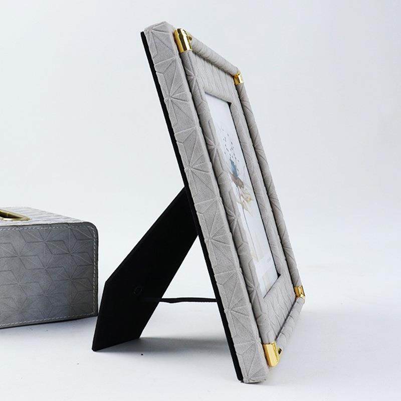 新款创意皮革相框首饰托盘组合搭配家居纸巾盒样板房卧室饰品摆件,淘宝优惠券,粉丝福利购,淘宝优惠卷